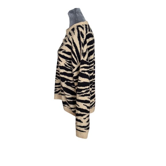 Velvet By Graham & Spencer Zebra Print Sweater S - Picture 4 of 7